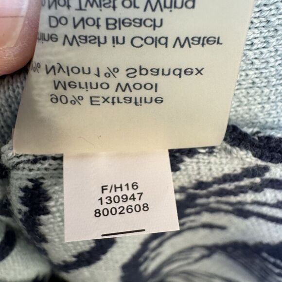 Title Nine Sebelius Sweater Midi Dress Mock Neck Merino Wool Floral Outdoors S - Picture 5 of 7